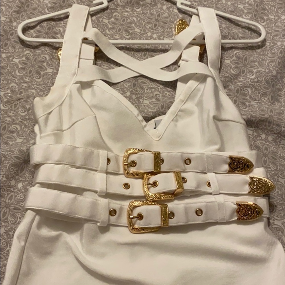 White fancy sexy dress